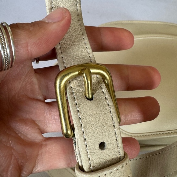 Coach Cream Leather Round Crossbody Bag - Picture 11 of 11